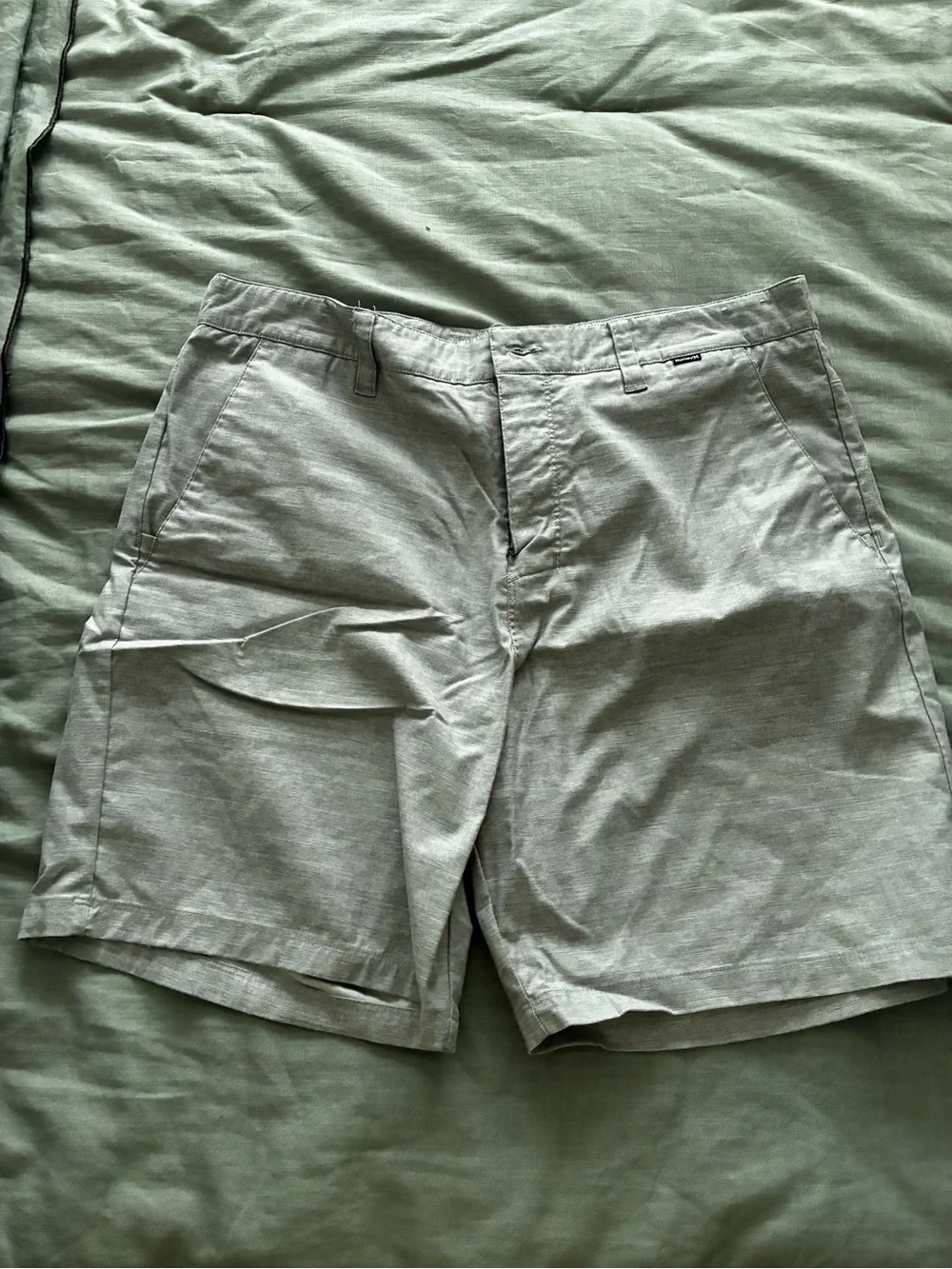 Hurley Men's Light Gray Flat Front Shorts